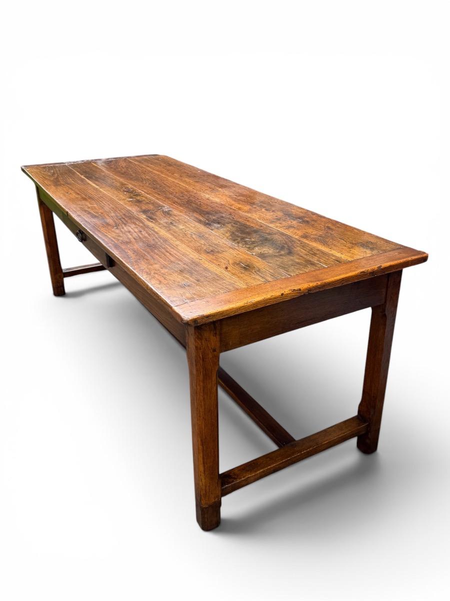 French farmhouse table in oak 208 cm