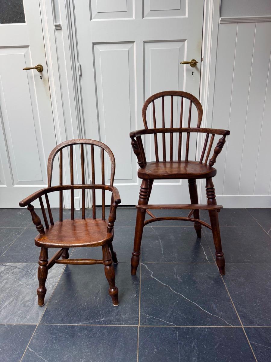 2 Windsor child chairs ca 1800