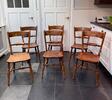 Antieke Engelse Oxford scroll back chairs 