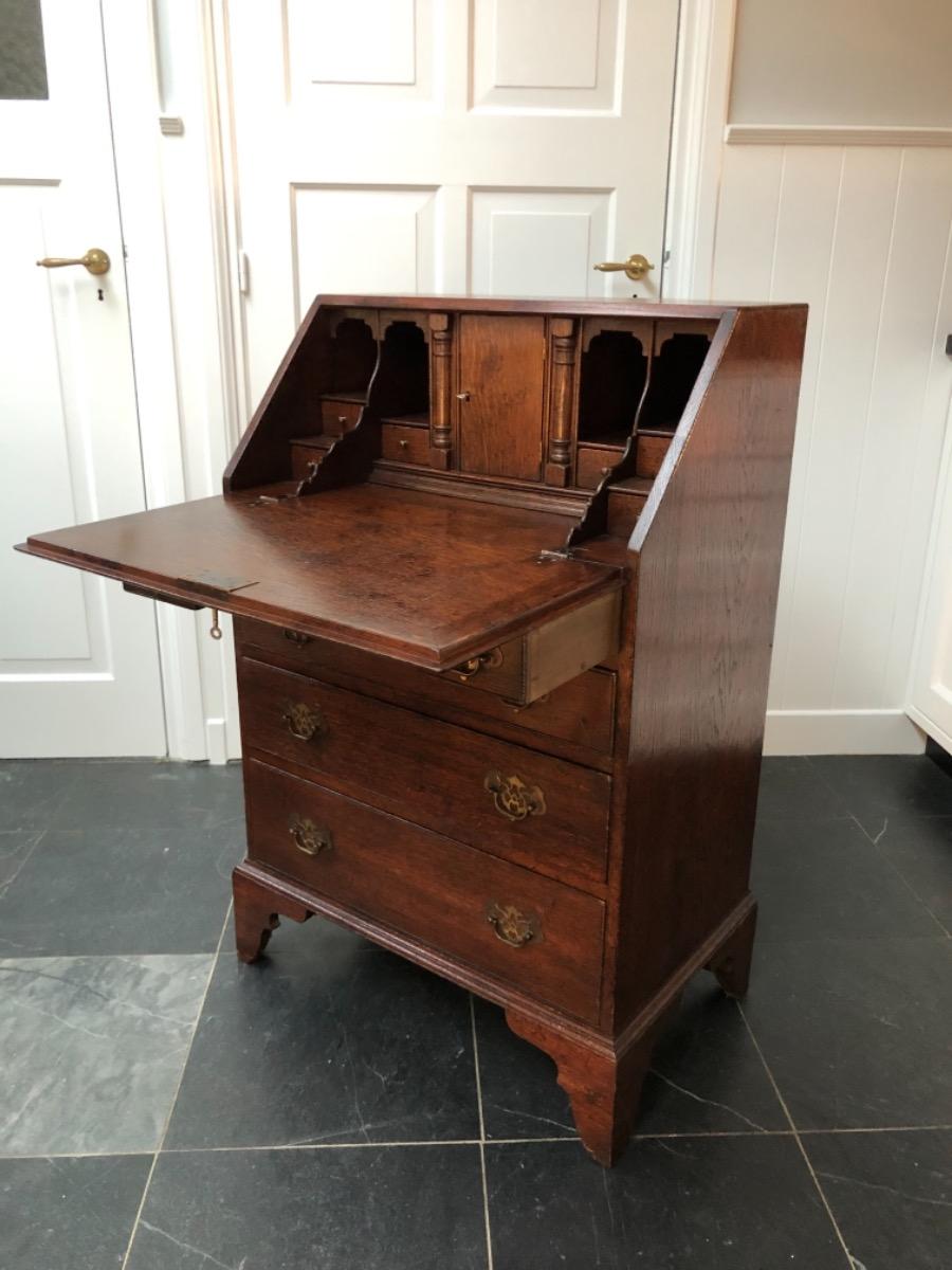 kleurstof toespraak Ronde Antieke Engelse secretaire ca 1900 - Furniture - Erik vd Berg