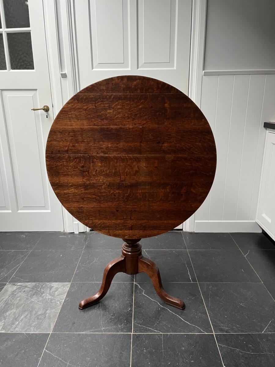 Antieke Engelse tilt top tafel eikenhout 