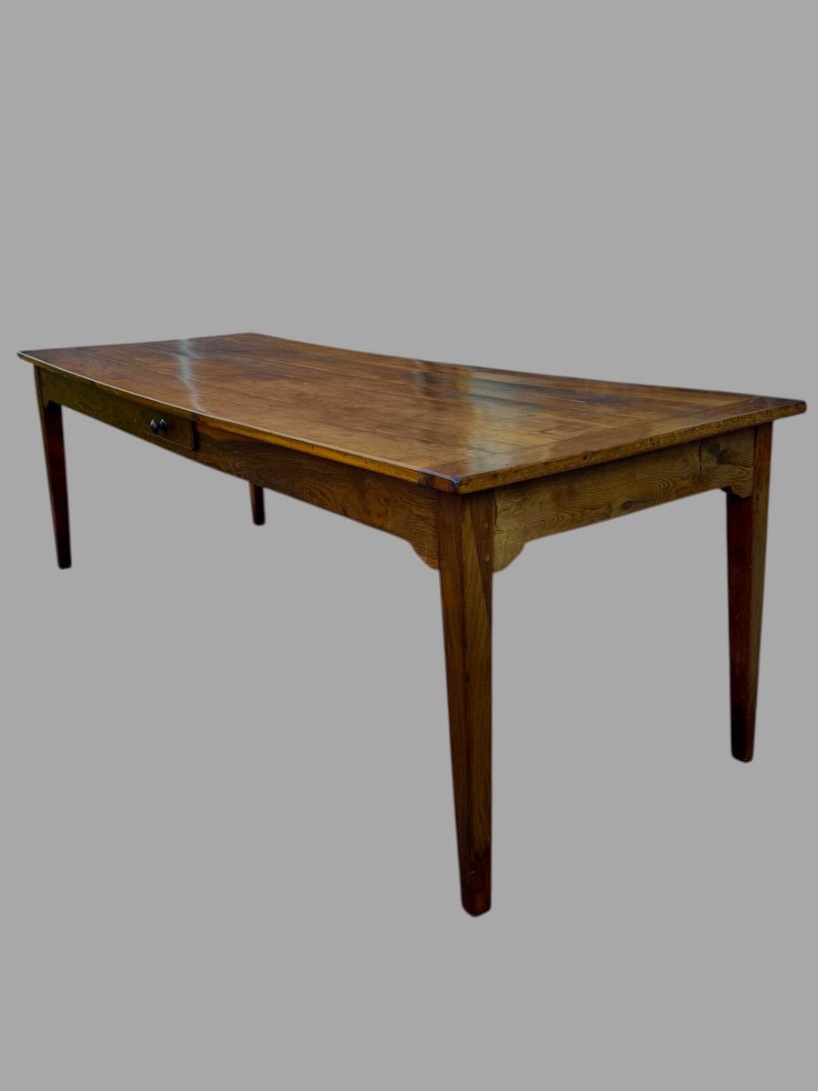 Antieke Franse eettafel in eikenhout 230 cm