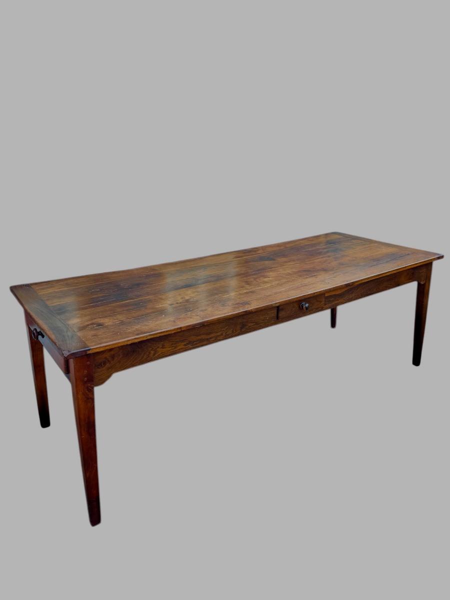 Antieke Franse eettafel in eikenhout 230 cm