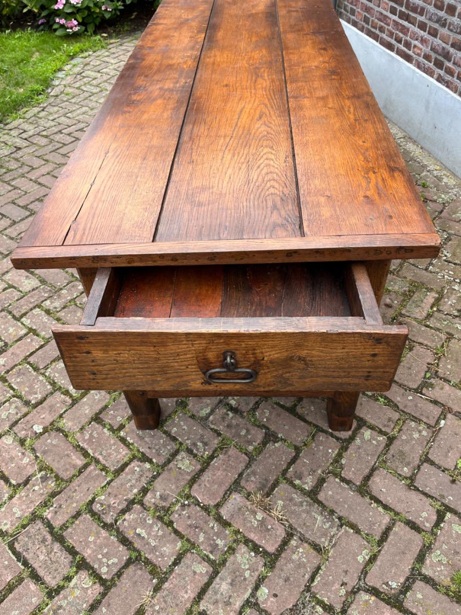 Antieke Franse eettafel tafel boerentafel eikenhout 