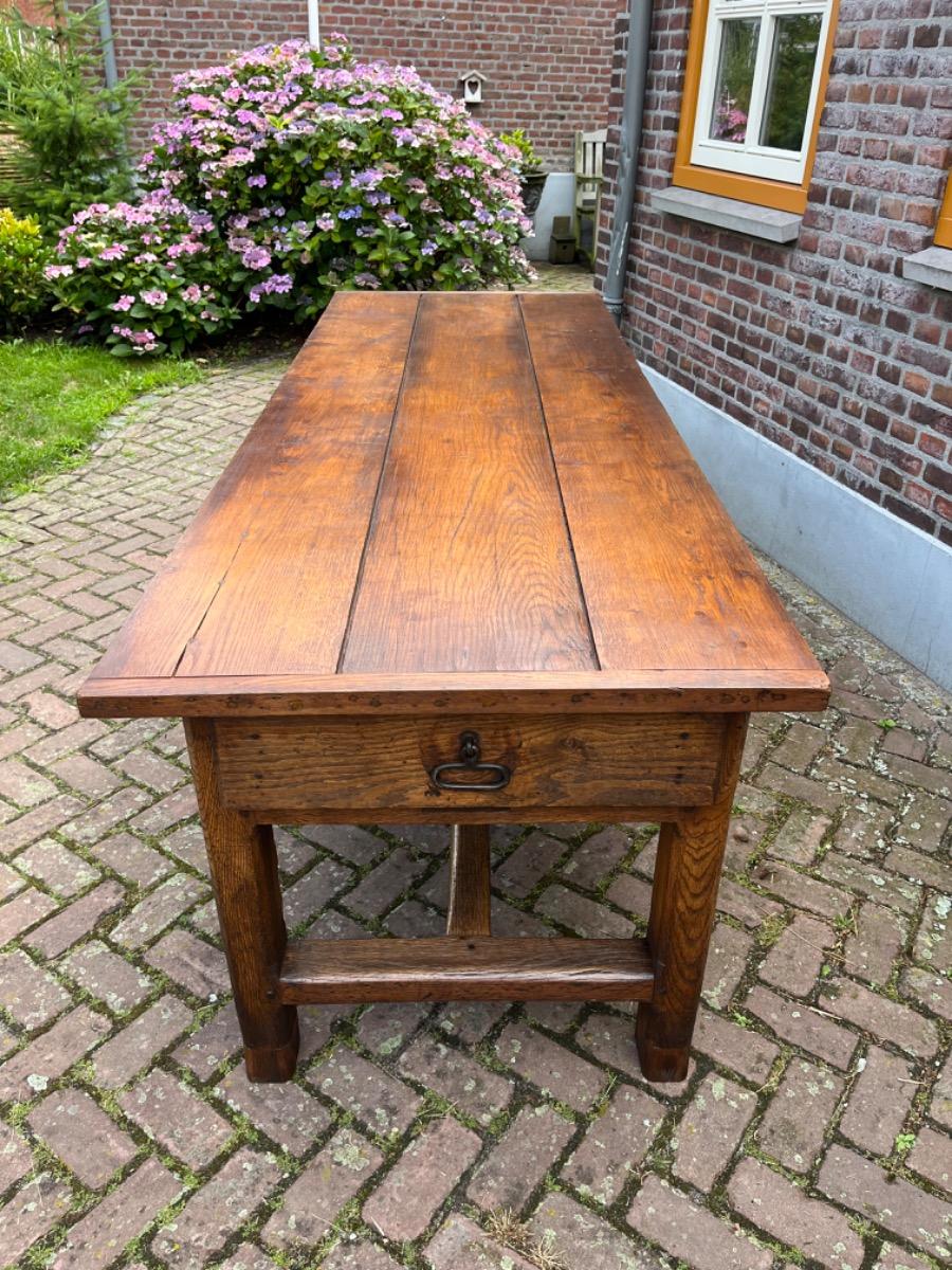 Antieke Franse eettafel tafel boerentafel eikenhout 