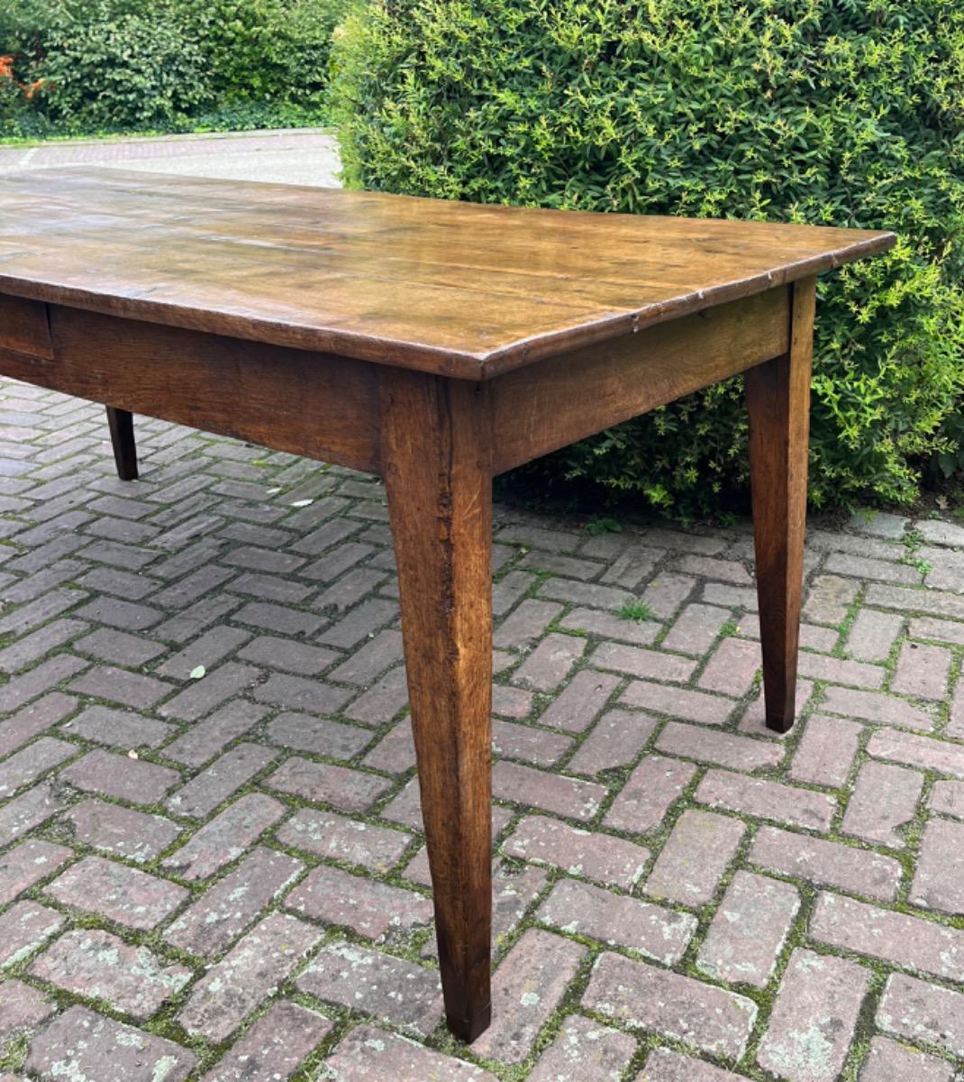 Antieke Franse eettafel tafel boerentafel eikenhout 