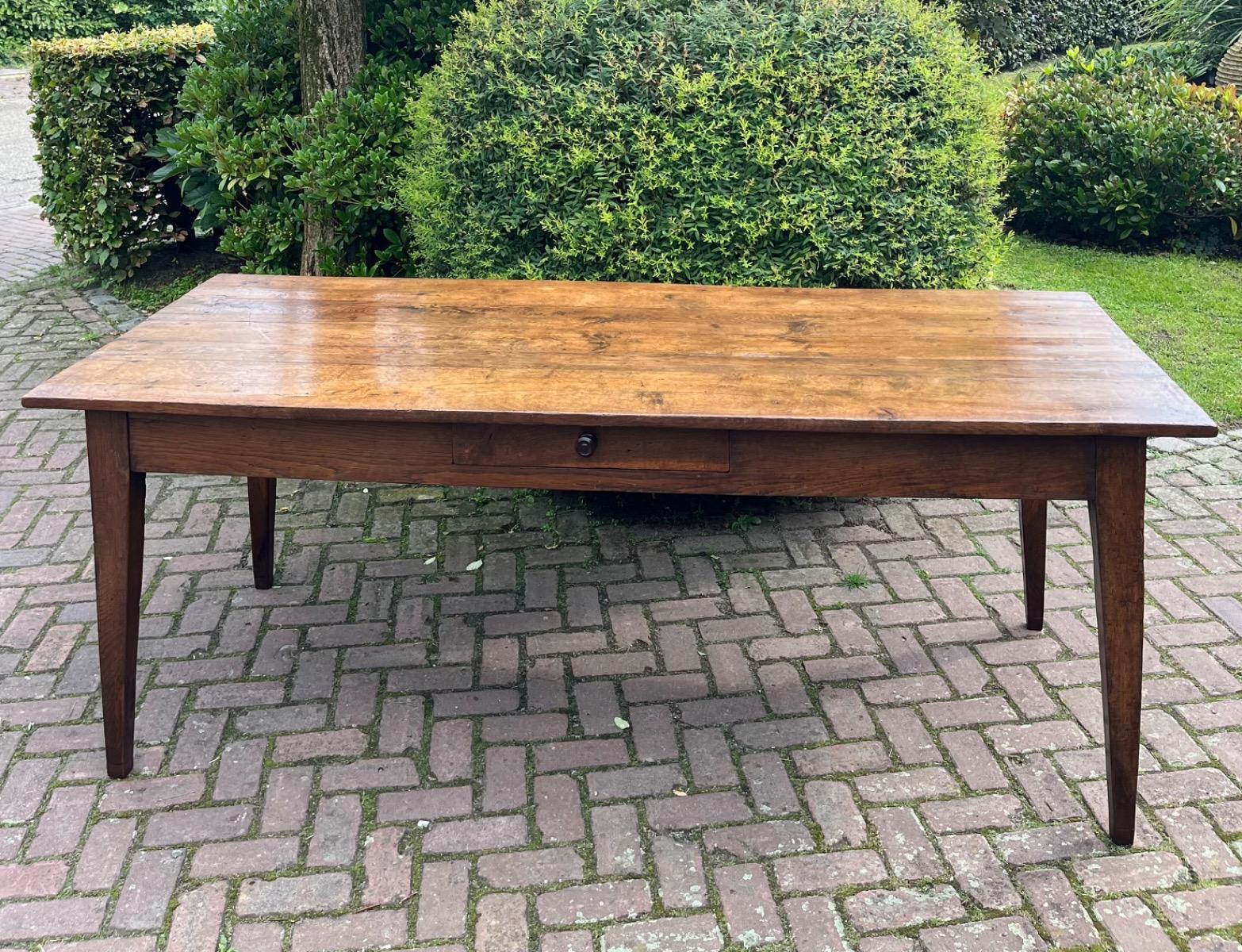 Antieke Franse eettafel tafel boerentafel eikenhout 