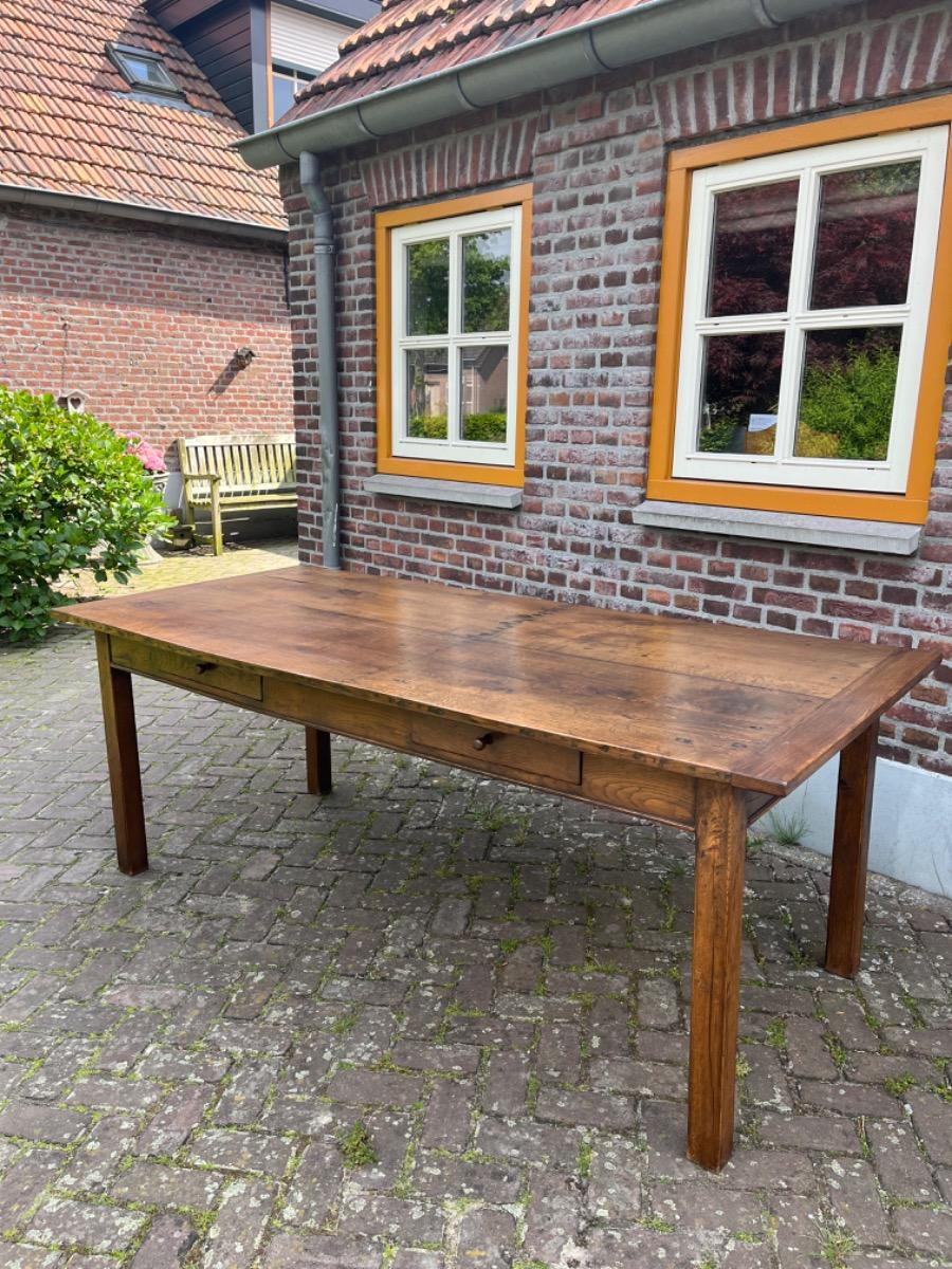 Antieke Franse eettafel tafel eikenhout 