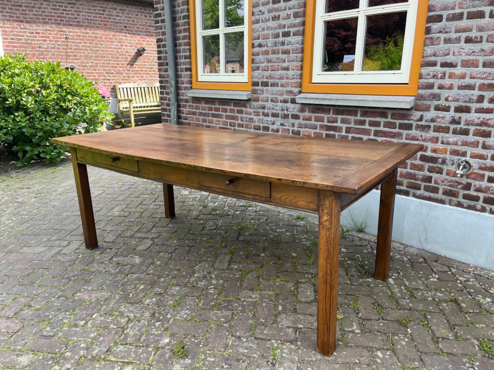 Antieke Franse eettafel tafel eikenhout 