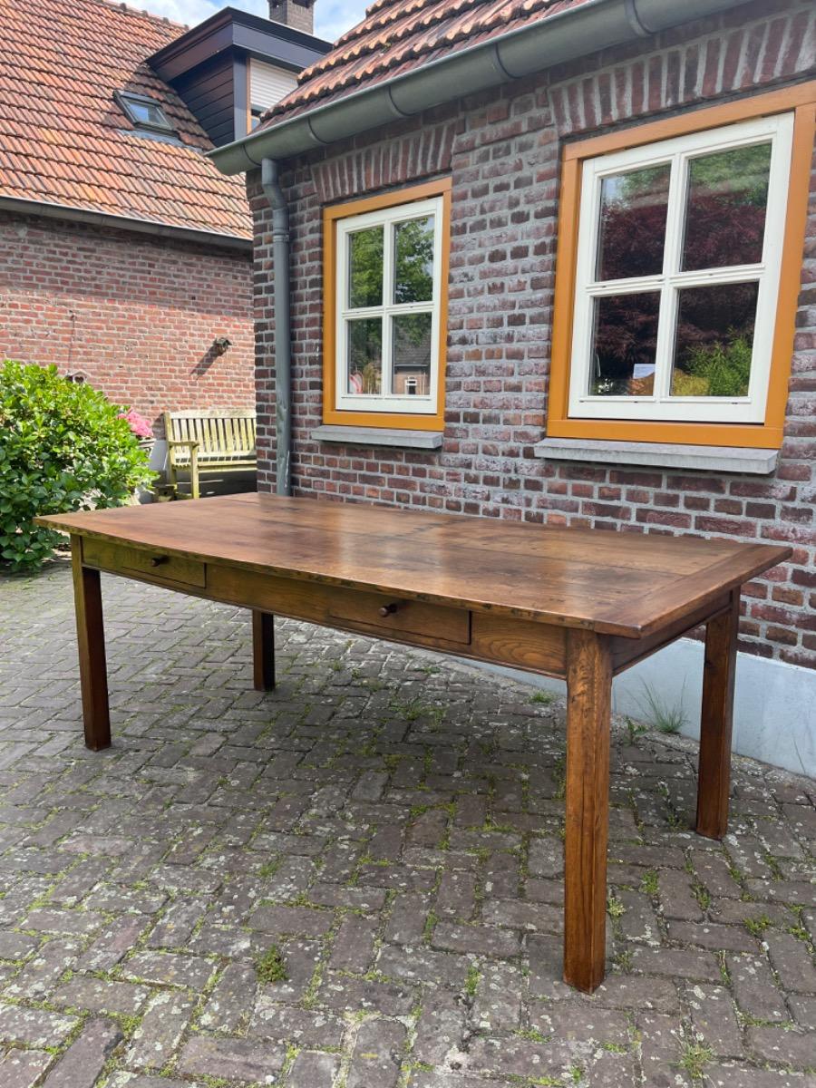 Antieke Franse eettafel tafel eikenhout 