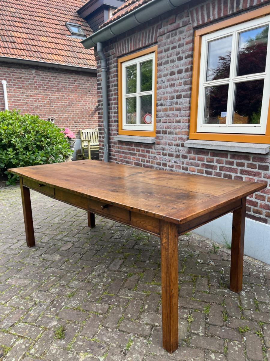 Antieke Franse eettafel tafel eikenhout 