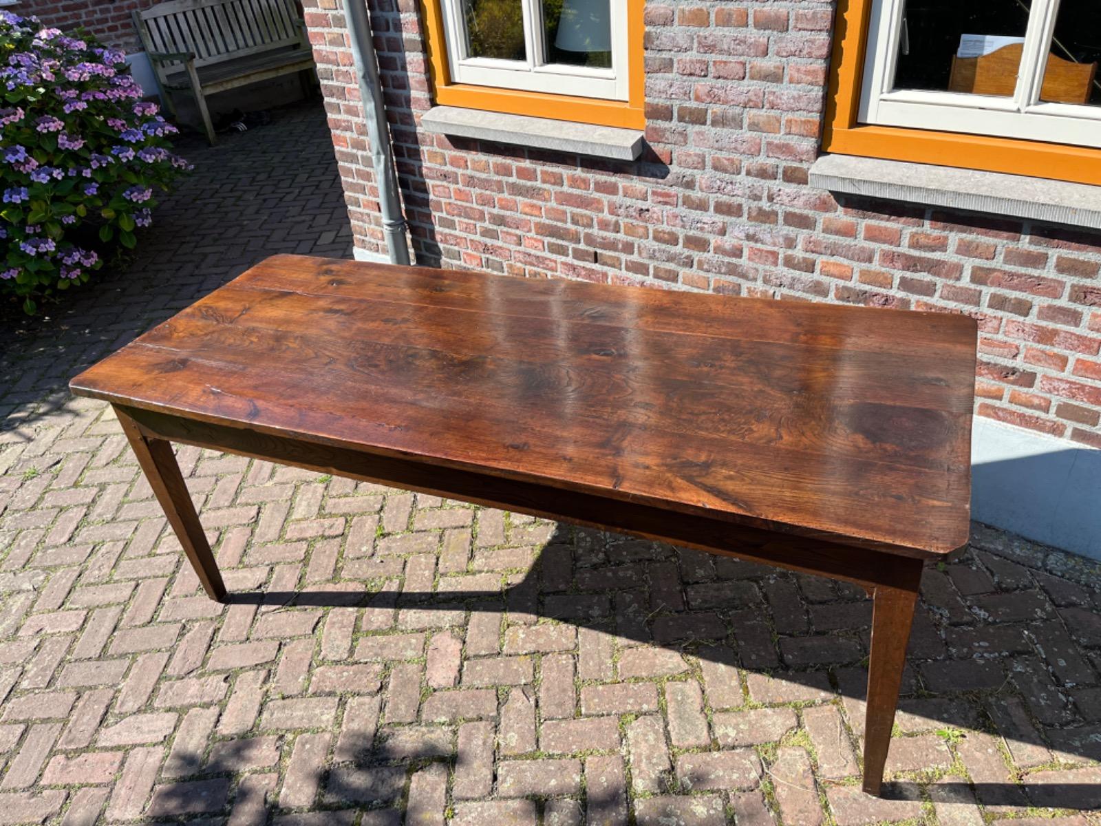 Antieke Franse eettafel tafel eikenhout 