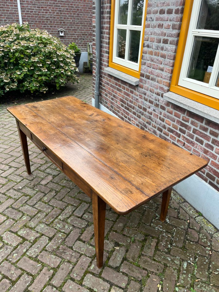 Antieke Franse eettafel tafel eikenhout 