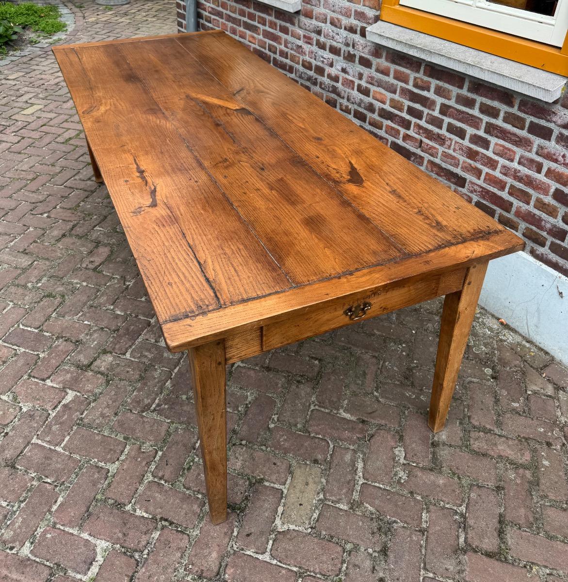 Antieke Franse eettafel tafel eikenhout 