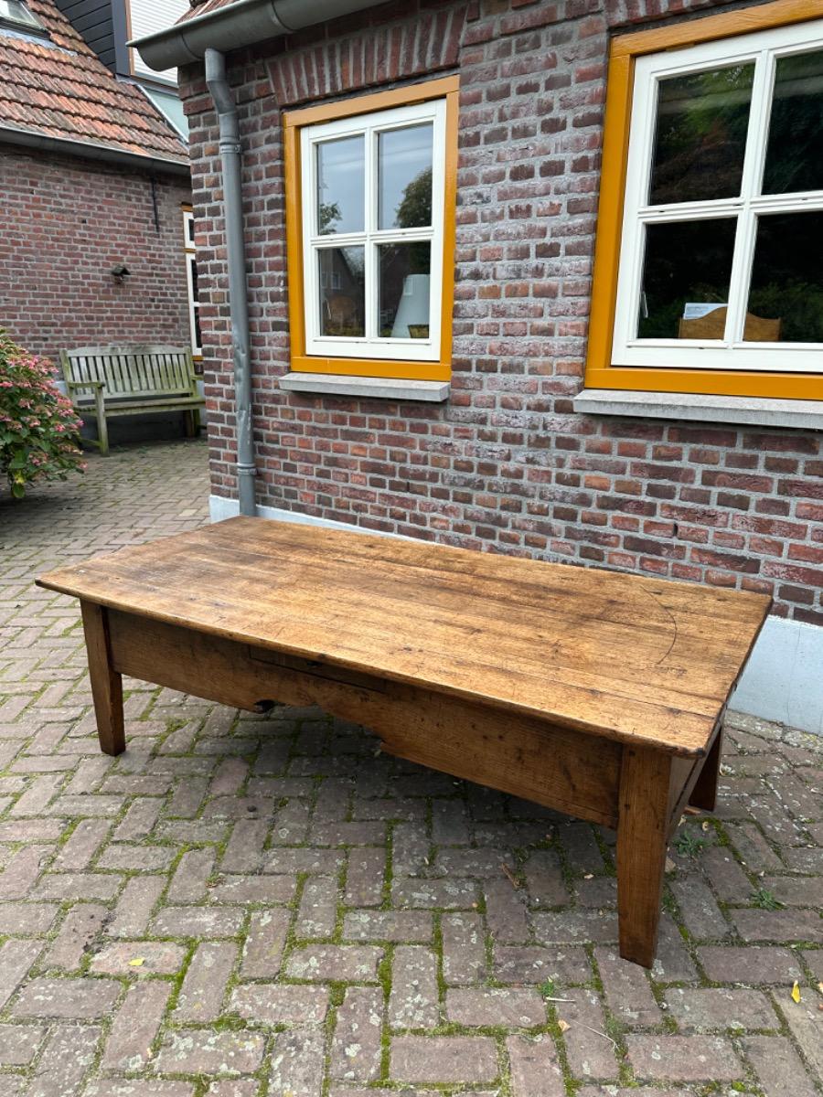 Antieke Franse salontafel eikenhout 