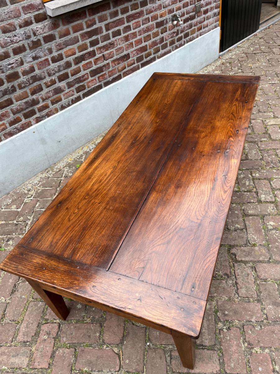 Antieke Franse Salontafel in eikenhout 