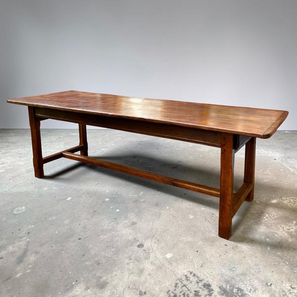 Antieke Franse tafel in eikenhout 245cm