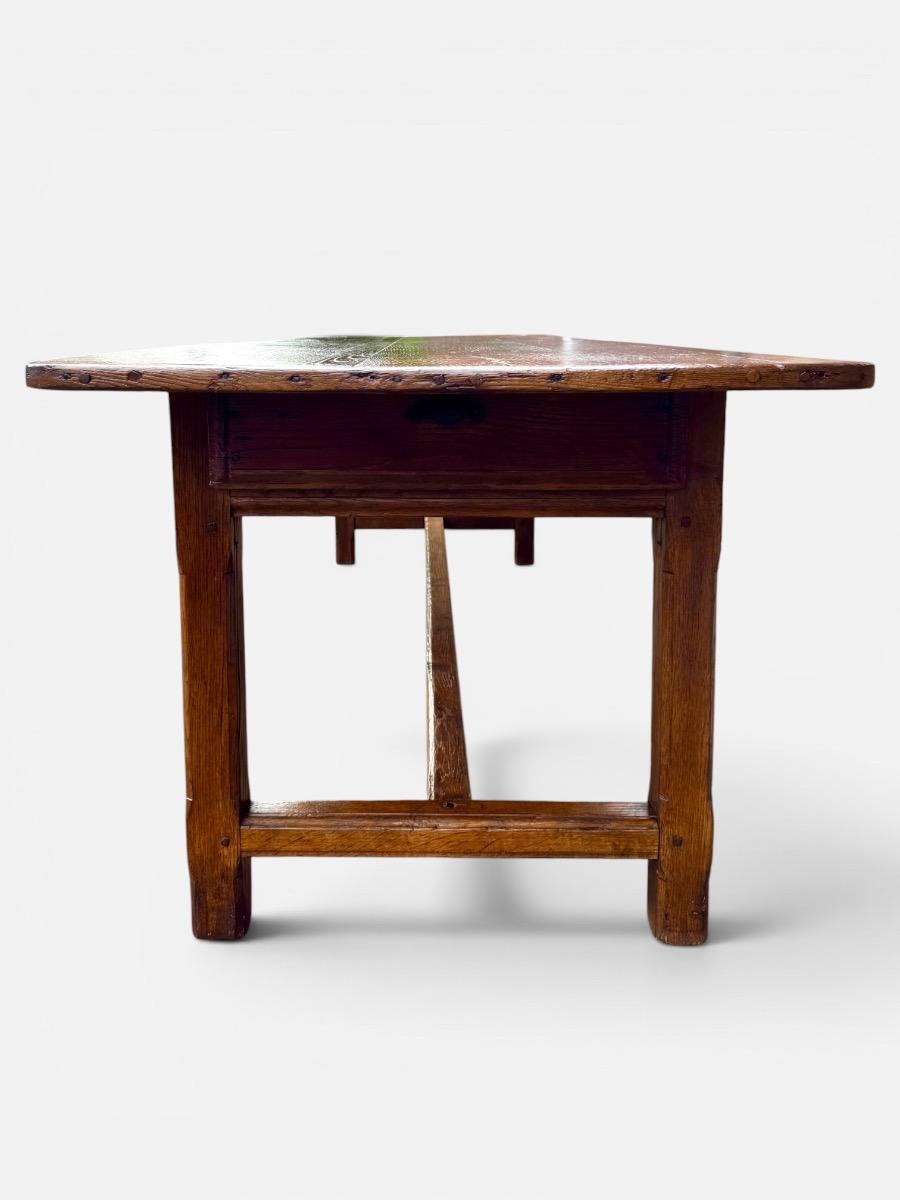 Antieke Franse tafel in eikenhout 245cm