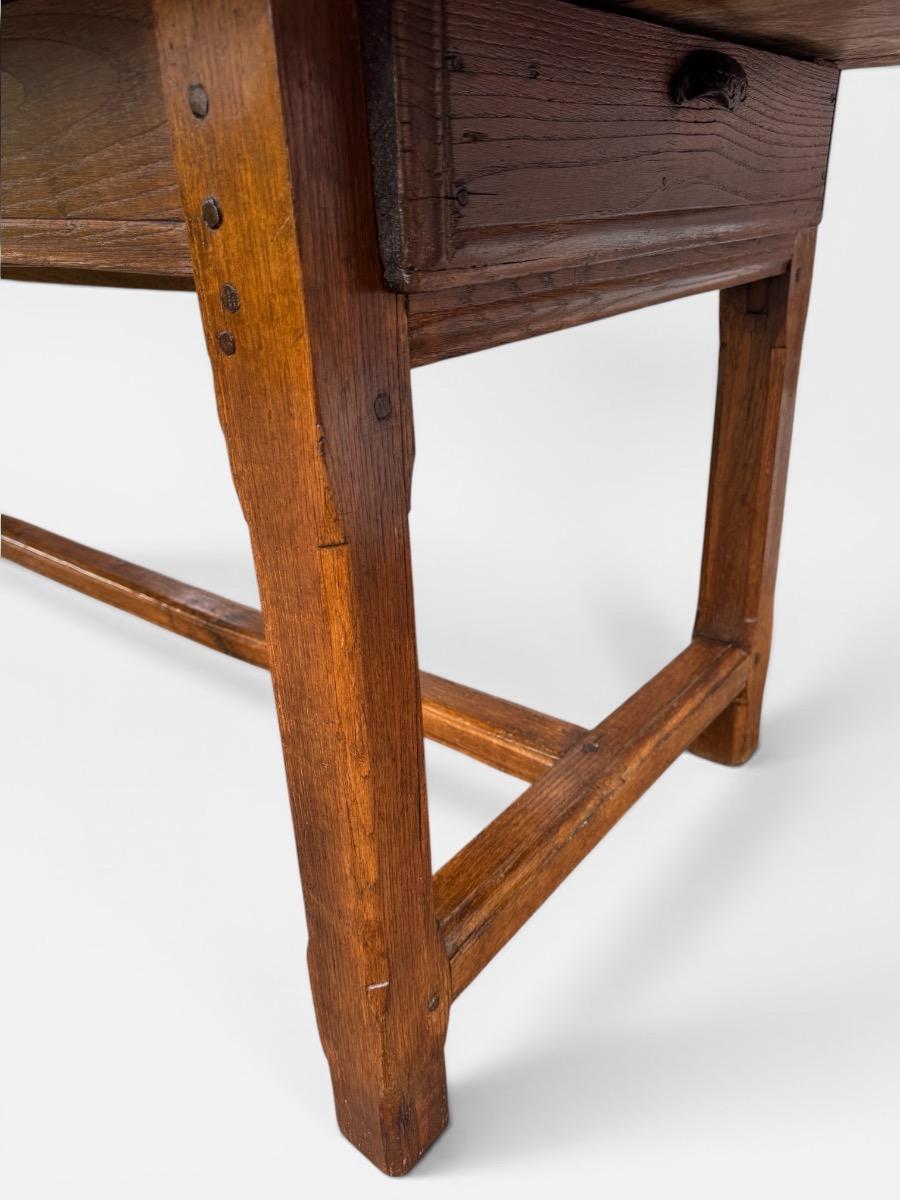 Antieke Franse tafel in eikenhout 245cm