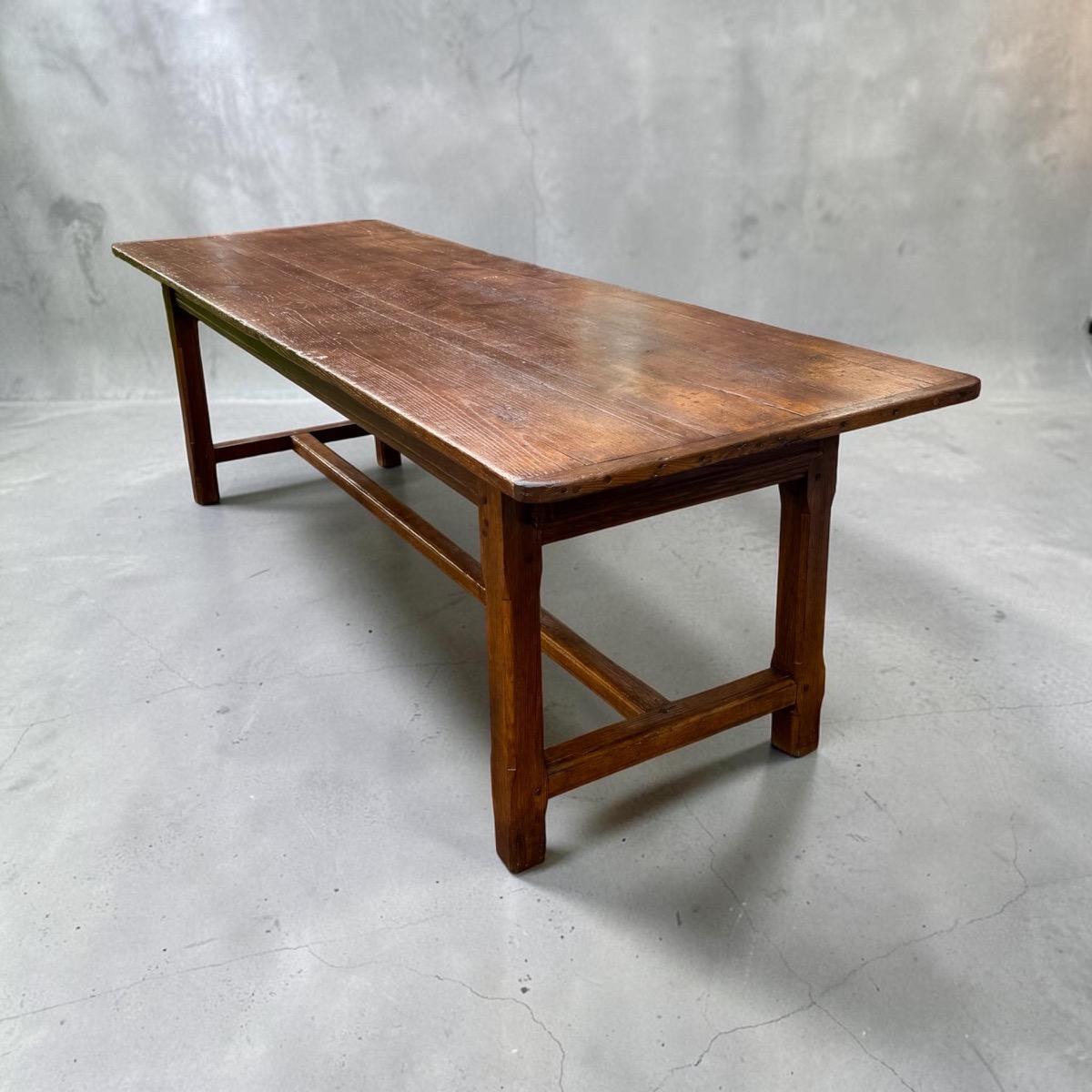 Antieke Franse tafel in eikenhout 245cm