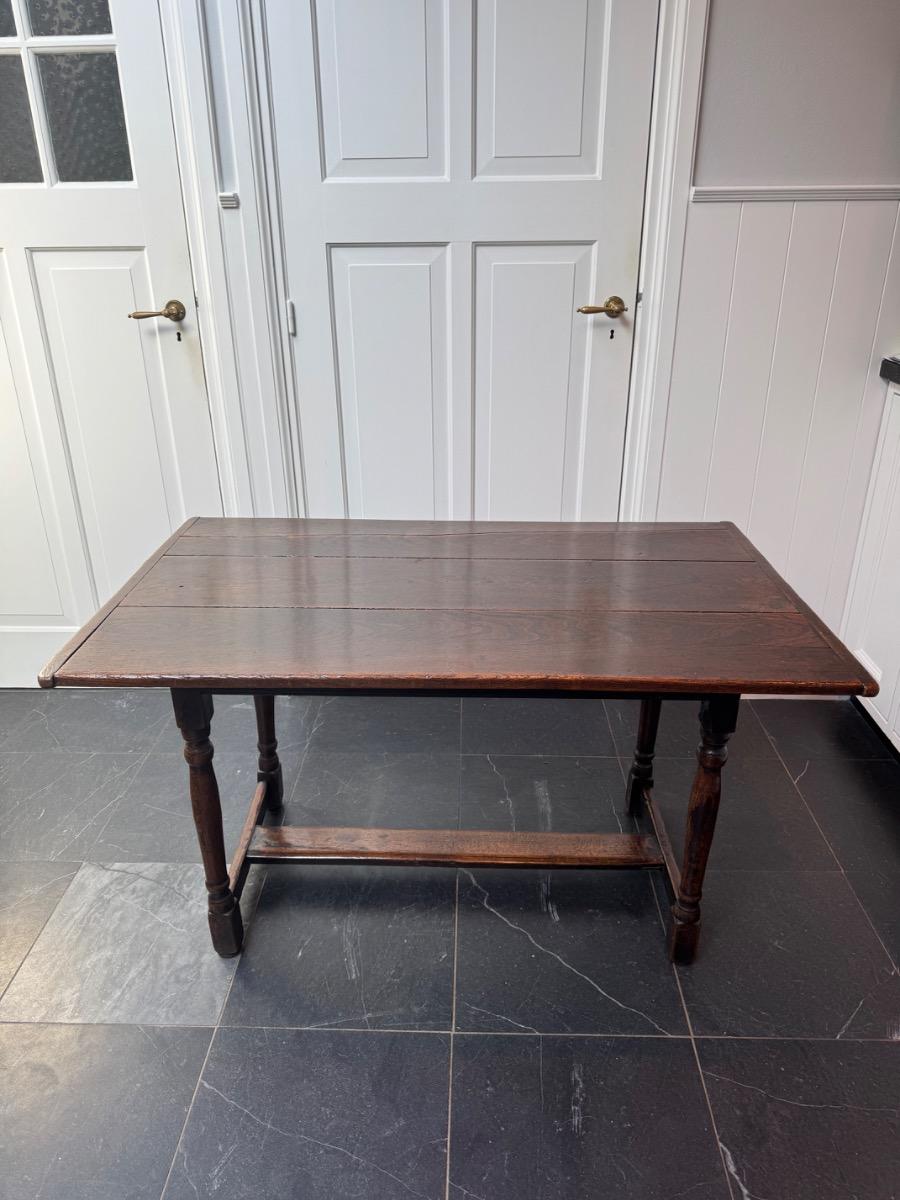 Antique center table in oak ca 1680