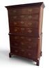 Chest on chest ca 1750 in oak