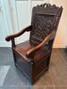 English oak box chair ca 1680