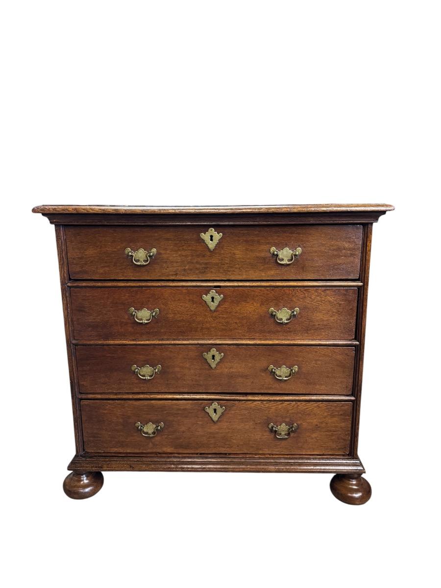 English oak chest of drawers late 17th century 