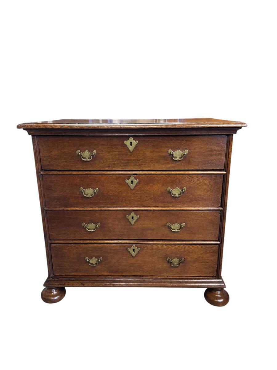 English oak chest of drawers late 17th century 