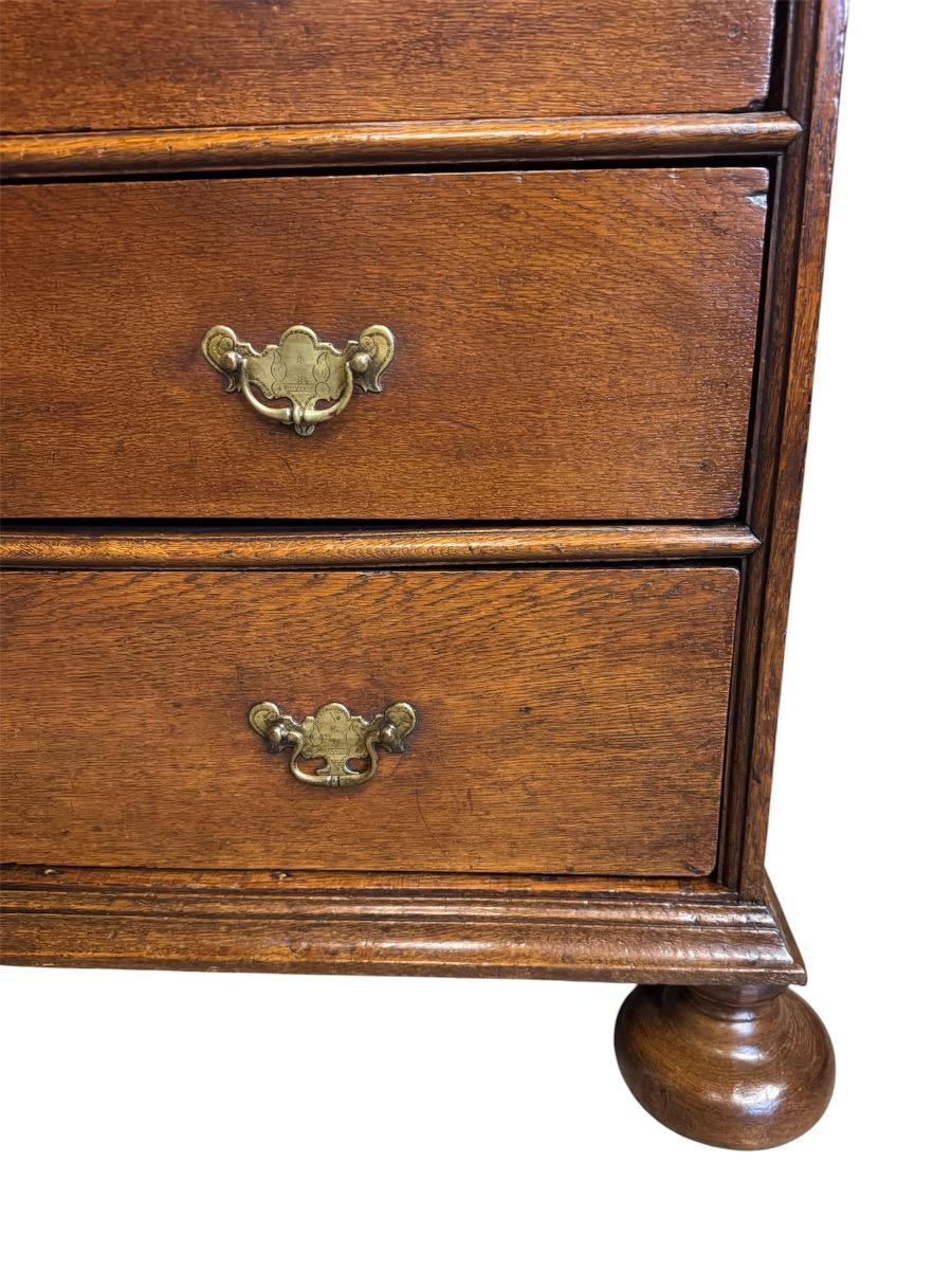 English oak chest of drawers late 17th century 