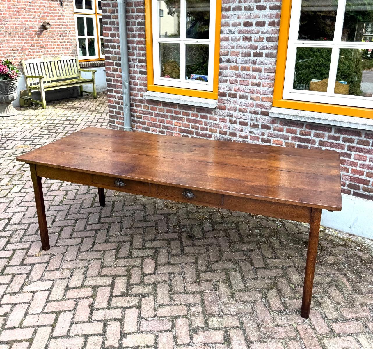 French farmhouse table in oak ca 1800
