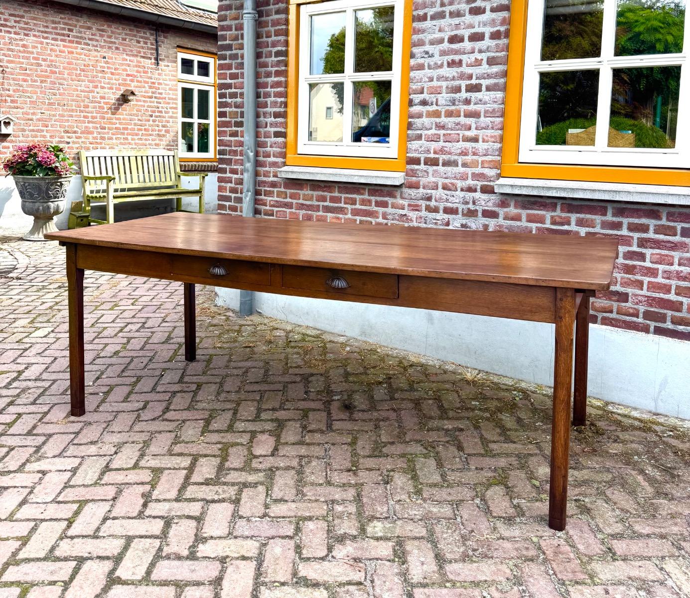 French farmhouse table in oak ca 1800
