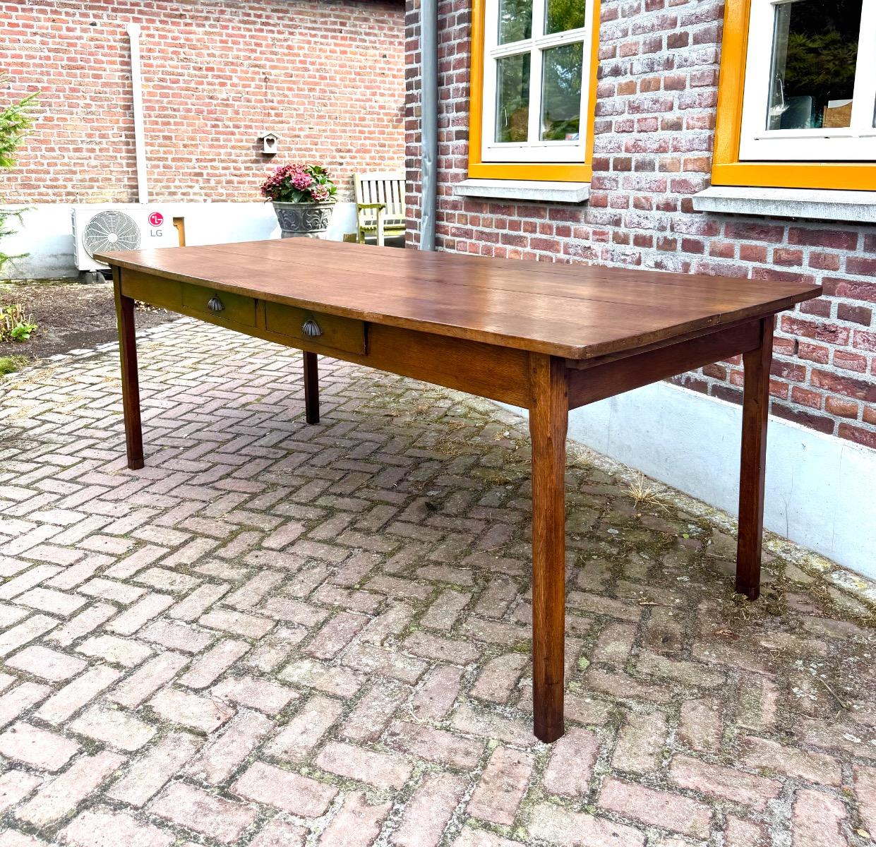 French farmhouse table in oak ca 1800