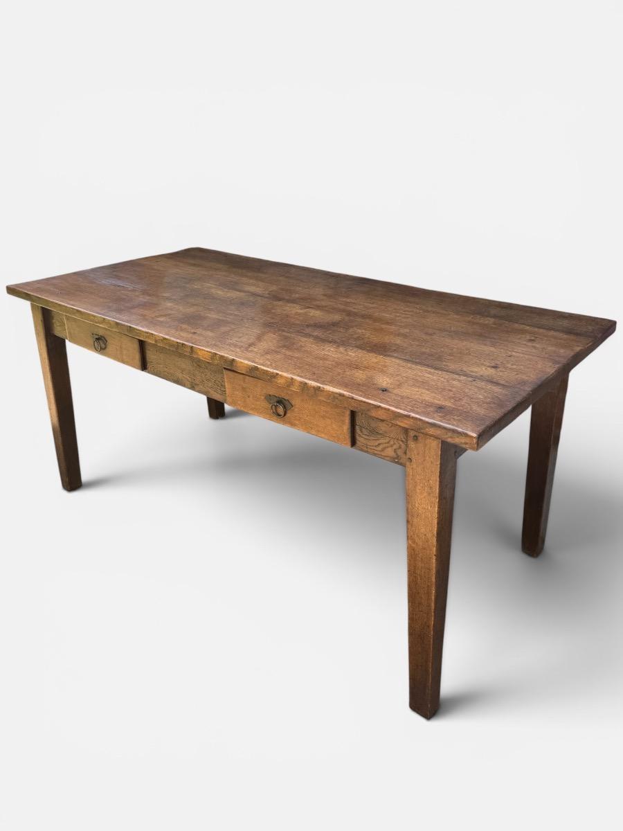 French farmhouse table in oak