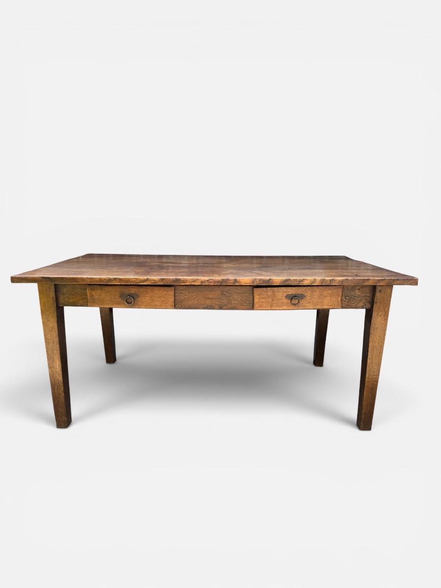 French farmhouse table in oak