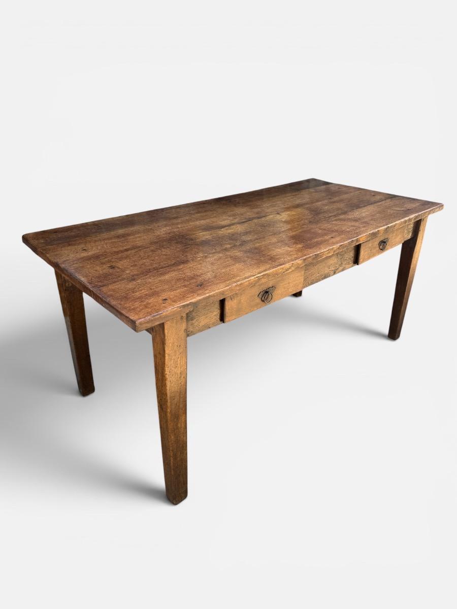 French farmhouse table in oak