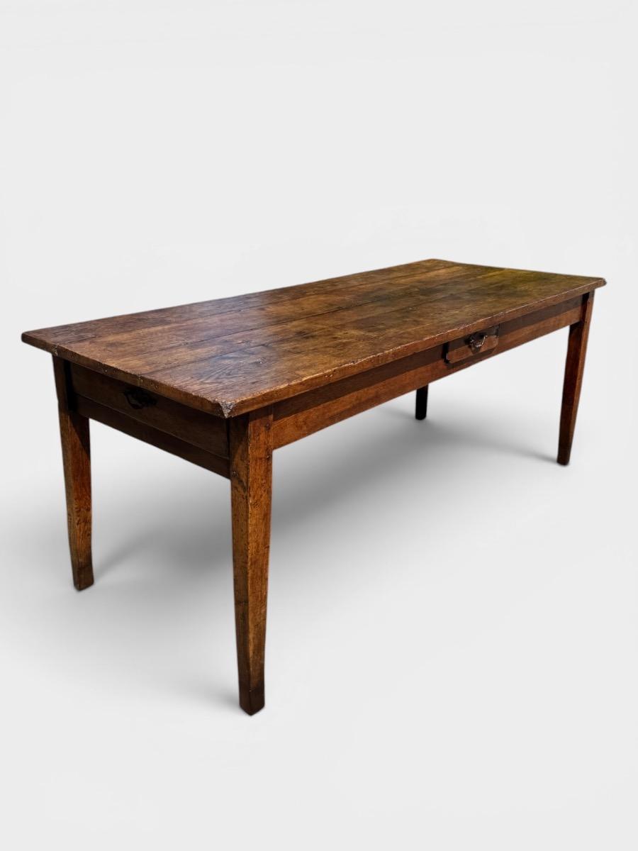 French farmhouse Table in oak ca 1800 200 cm