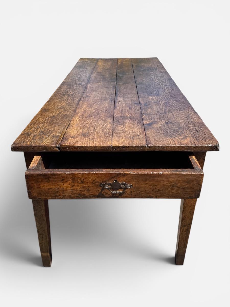 French farmhouse Table in oak ca 1800 200 cm