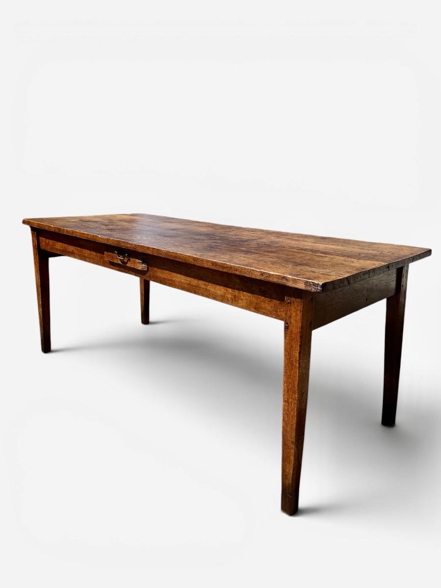 French farmhouse Table in oak ca 1800 200 cm