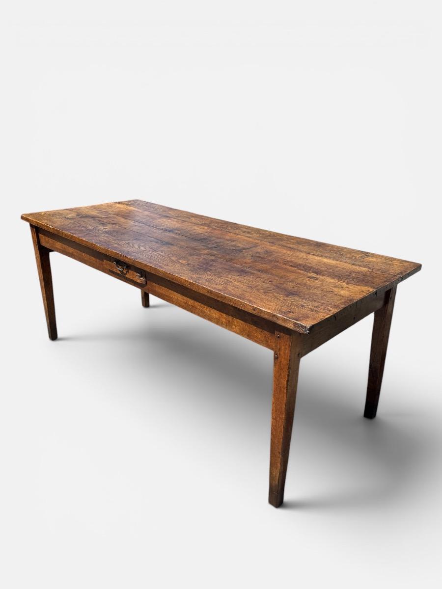 French farmhouse Table in oak ca 1800 200 cm