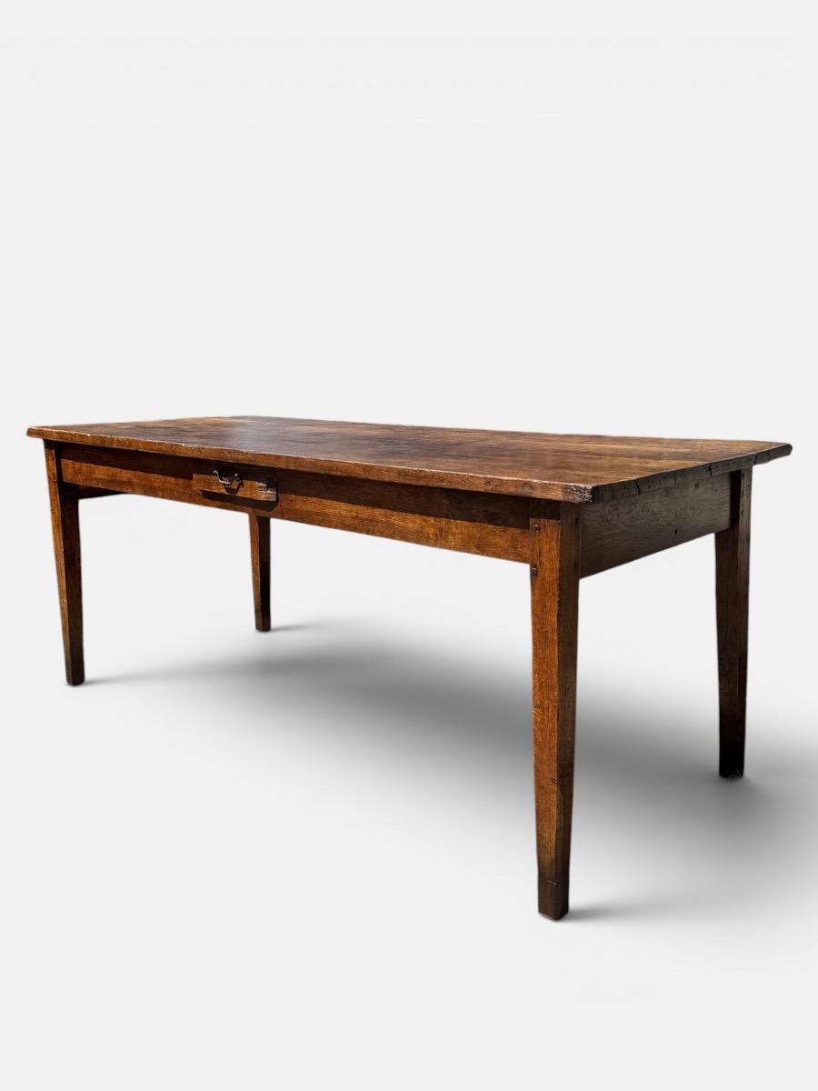 French farmhouse Table in oak ca 1800 200 cm