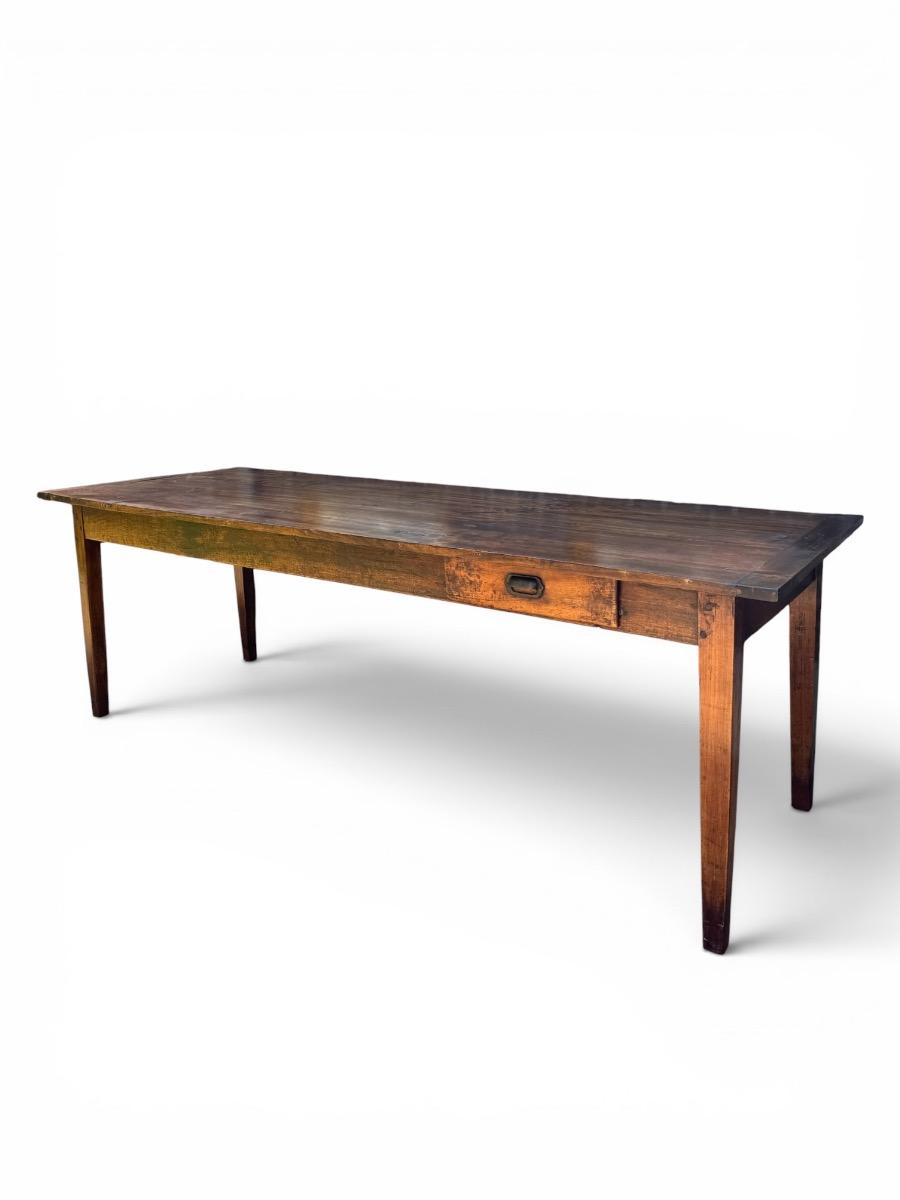 French farmhouse table in poplar wood 242 cm
