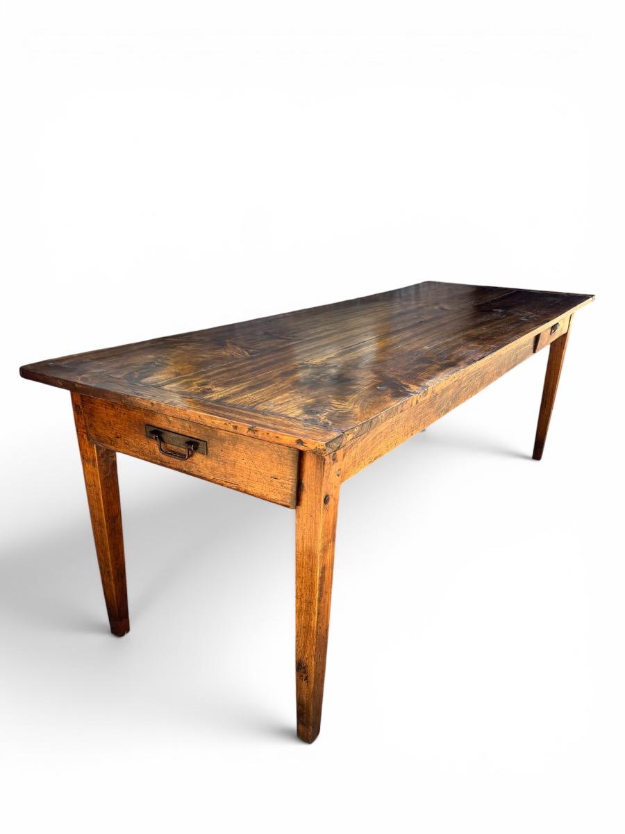 French farmhouse table in poplar wood 242 cm
