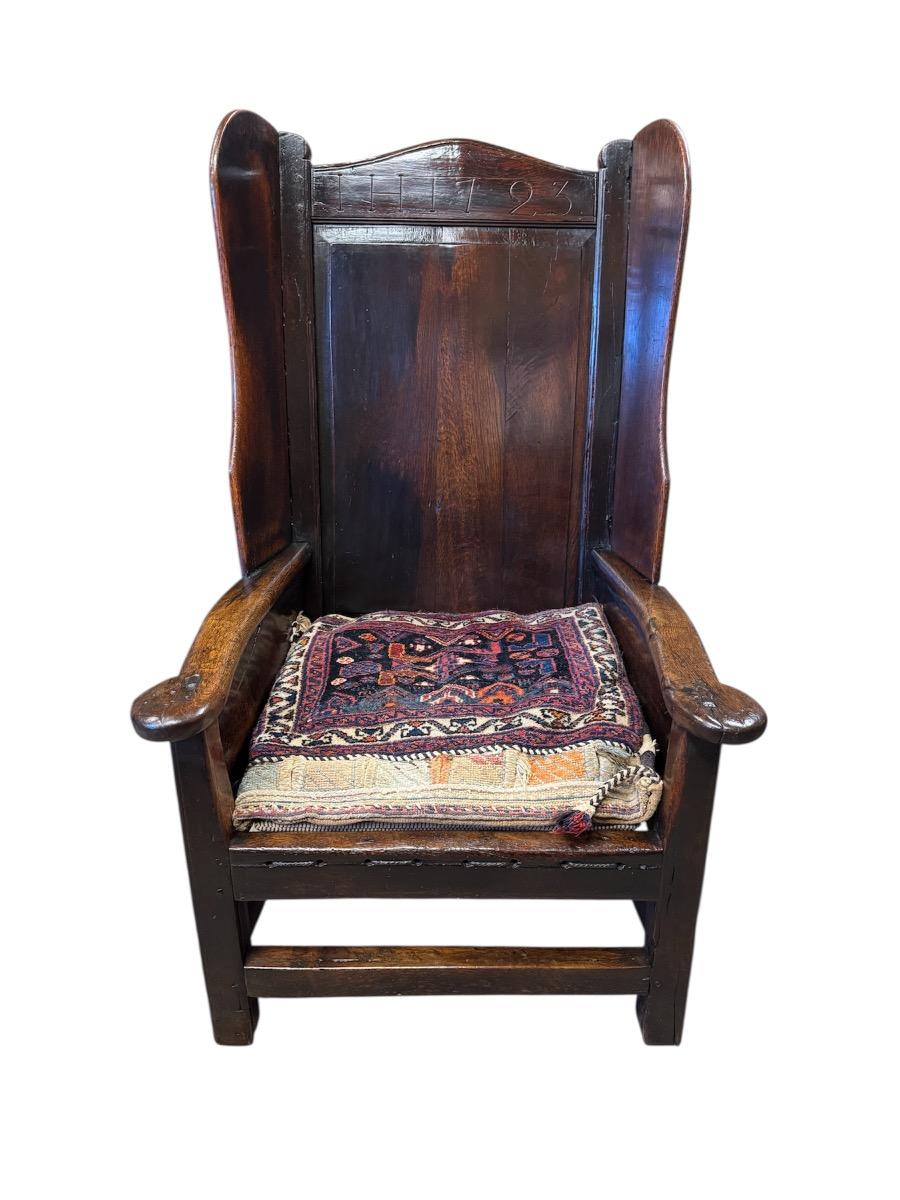 Lambing chair dated 1723 in oak