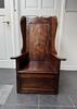 Oak and fruit wood lambing chair ca 1800