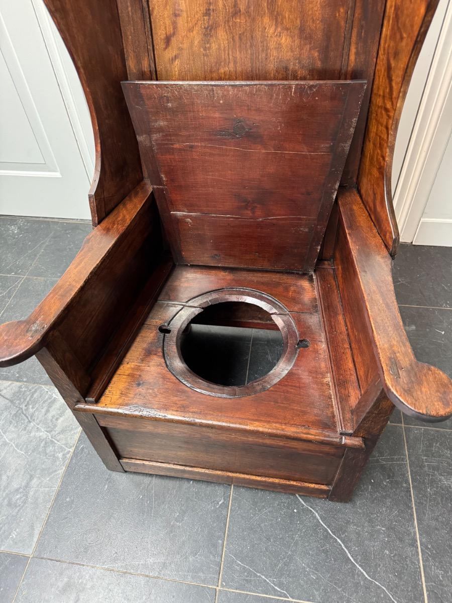 Oak and fruit wood lambing chair ca 1800