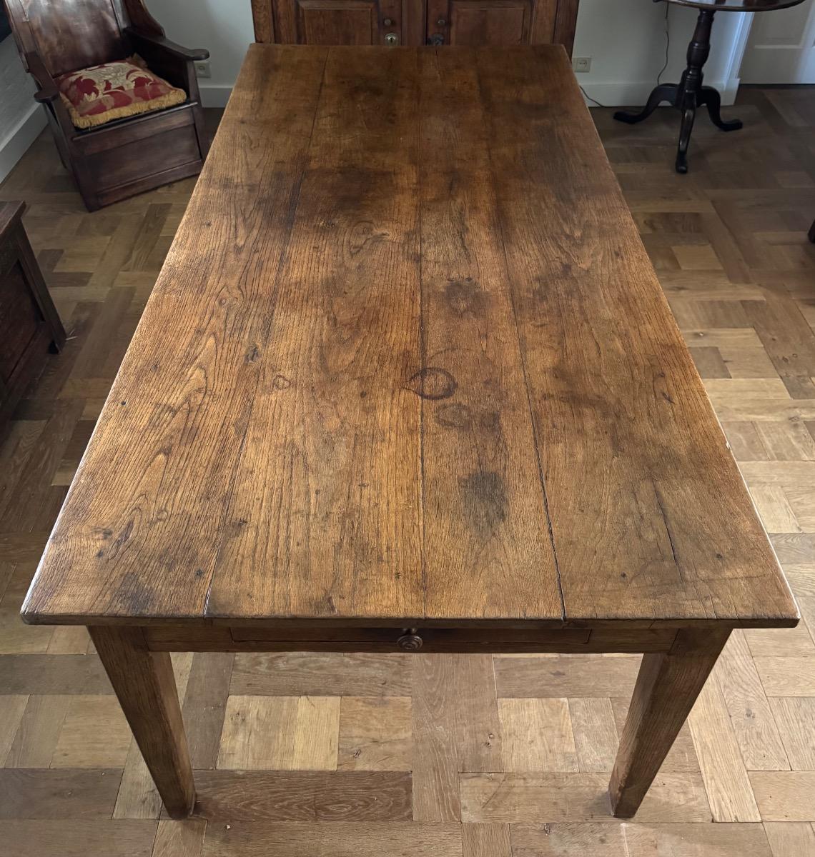 Oak farmhouse table ca 1800