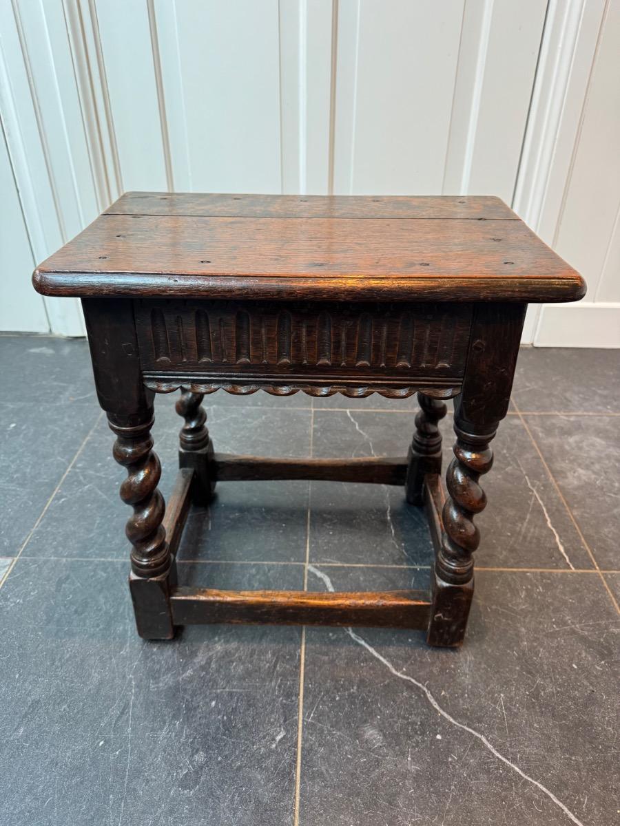 Oak joint stool 18th century 