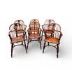Set of 6 Windsor lowback armchairs ca 1800
