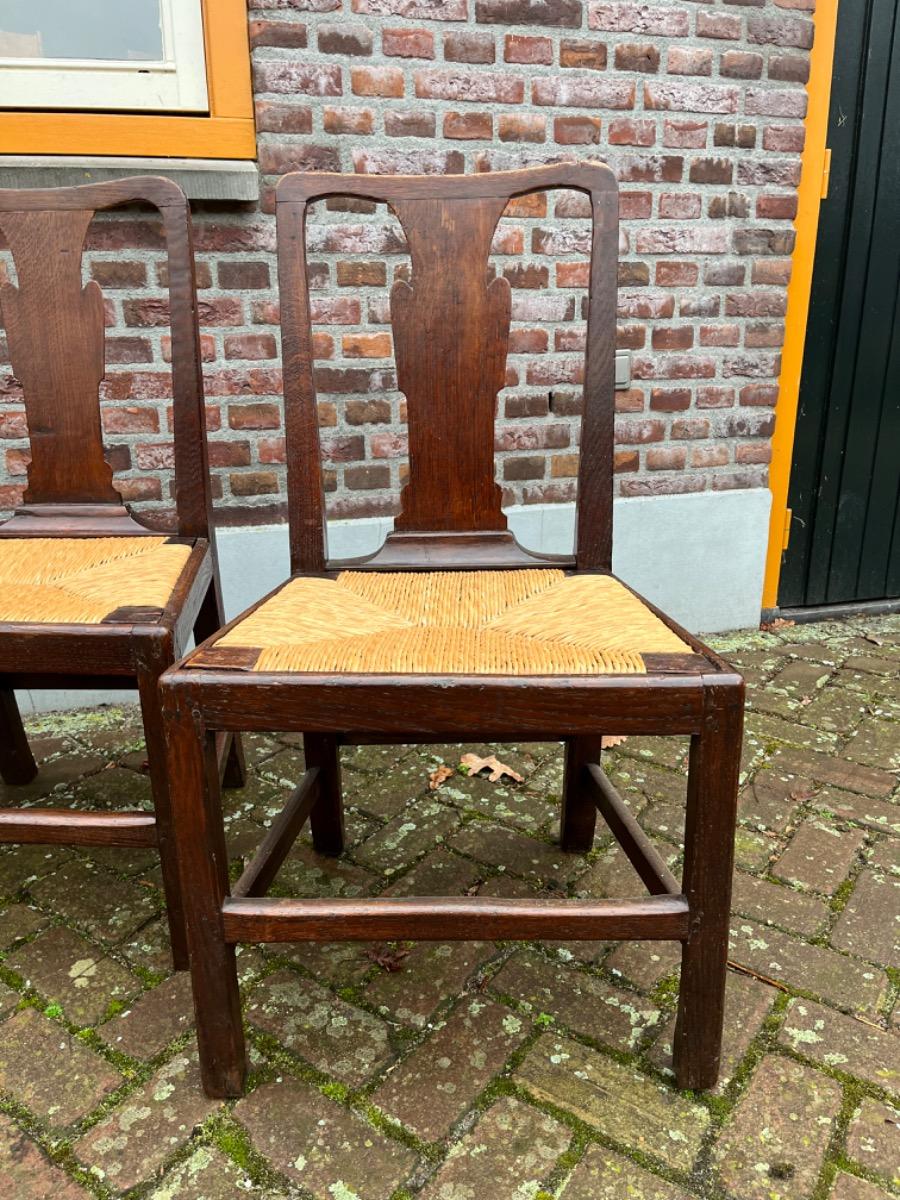 Set van 4 Engelse stoelen 18e eeuw 